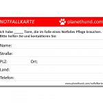 Notfallkarte Tiere