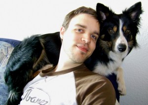 Mann und Border Collie