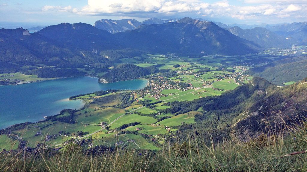 Wanderung zur Bleckwand mit Hund - Aussicht auf den Wolfgangsee